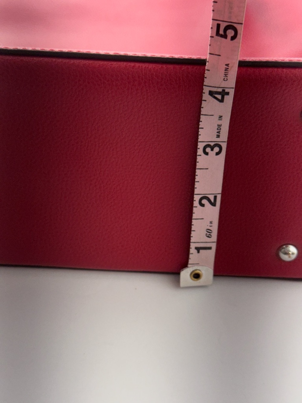 Ralph Lauren Arlington Tote Bag Red Cow Leather Sleek Shopper Silver Accents - Picture 15 of 16